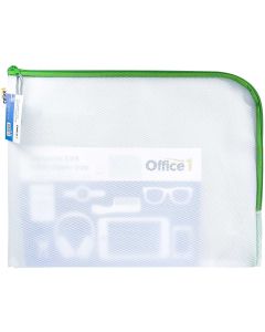 Office 1 Папка Versatile, A4+, с цип, зелена