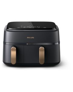 PHILIPS Airfryer Серия 3000, 2750 W, 50 Hz, 9л, 8 настройки, Rapid Air, 40 - 200 °C, Тъмно сив