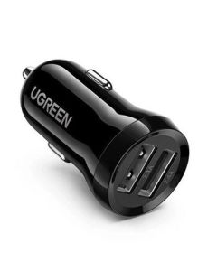 Ugreen 50875, Зарядно да кола, 2x USB, 24W, 2.4A, черен