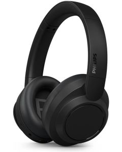 PHILIPS Bluetooth слушалки 40мм, мембрани, шумопотискане Pro, меки наушници, Черен