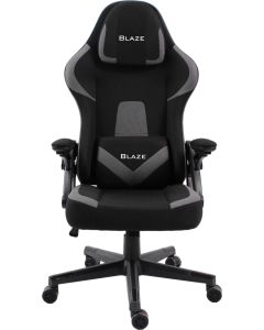 Геймърски стол RFG Blaze, текстил, Butterfly механизъм, полипропиленова основа, до 130 kg, черно-сив