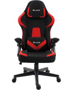 Геймърски стол RFG Blaze, текстил, Butterfly механизъм, полипропиленова основа, до 130 kg, черно-червен