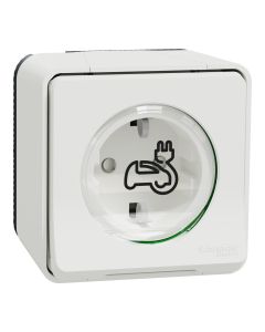 Контакт за зареждане на електромобили 2P 3,7kW IP55 IK10 за открит монтаж - SCHNEIDER ELECTRIC Mureva Styl EV MUR39012