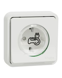 Контакт за зареждане на електромобили 2P 3,7kW IP55 IK10 за скрит монтаж - SCHNEIDER ELECTRIC Mureva Styl EV MUR39013