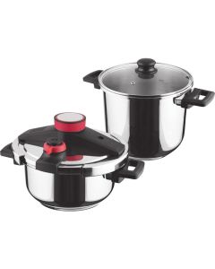 Lamart Комплект тенджери под налягане LT1230, 4 и 7 L, 2 броя