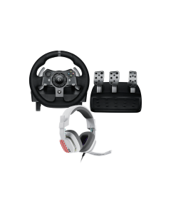 LOGITECH G920 Driving Force Racing Wheel + Astro A10 - WHITE