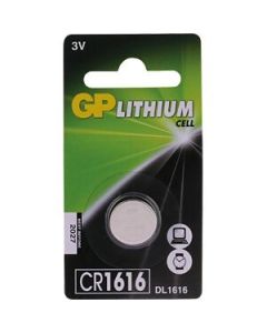 Литиева бутонна батерия GP CR 1616 3V 1 бр. в блистер -цена за 1 бр.- GP