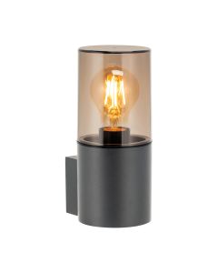 Декоративен аплик за LED крушка E27, max. 15W,  с излъчване нагоре - UP, IP54, черен/амбър - ORNO SALVIA AD-OP-6573GE27PP