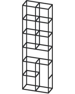 Стелаж RFG Boxi S, метален, 720 х 370 х 2120 mm, черен