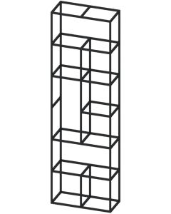 Стелаж RFG Boxi M, метален, 720 х 370 х 2120 mm, черен