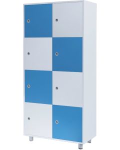 Шкаф RFG Dale, с 8 отделения, 800 х 400 х 1750 mm, ПДЧ, бяло-син