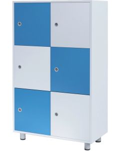 Шкаф RFG Dale, с 6 отделения, 800 х 400 х 1200 mm, ПДЧ, бяло-син