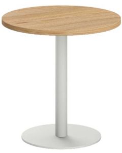 Заседателна маса RFG Barry, 600 х 600 х 600 mm, кръгъл плот, ПДЧ 25 mm, метална основа, VL ELM, бяла основа