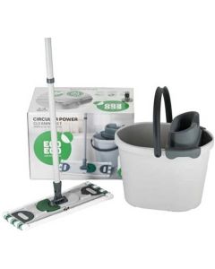 Комплект за почистване на под York Eco Ego Circular, включващ кофа с изстисквач и кофа, 13 L, 35.6 х 28.2 х 26 cm