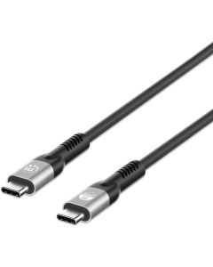 MANHATTAN 356374 :: Кабел USB4 Type-C към Type-C, 40Gbps, 8K 60Hz, черен, 1м