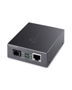 Медиен конвертор, 10/100 Mbps WDM 20км, 1 Poe порт, SC конектор, Сингъл мод - Omada by TP-Link FC111PB-20