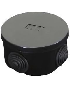 Разклонителна кутия открит монтаж Ф80 x40mm IP54 HF Черен - Courbi Watertight Eco CR32-21080-804