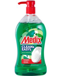 Препарат за миене на съдове Medix Clean & Easy, с помпа, зелен, 800 ml