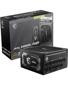 MSI MAG A1250GL PCIE5 Power Supply 1250W, 80 PLUS Gold, 135 мм Fan Size