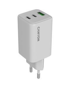 CANYON charger CU65ACC GaN 65W 2xPD 1xQC EU White