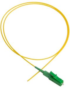 LC-APC оптичен пигтейл, сингълмод OS2 G655, жълт, Conneu