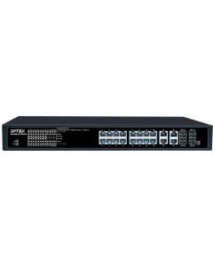 PoE суич 16*10-100-1000M PoE + 4*1000M RJ45 + 4*1000M SFP, 250W