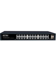 PoE суич 24*10-100-1000M PoE + 2*1000M SFP, 320W