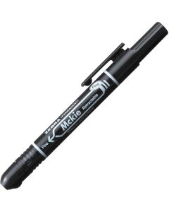 Zebra Перманентен маркер Mckie Retractable, автоматичен, 1.3 mm, черен