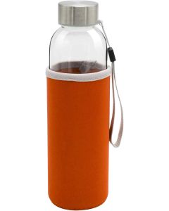 Office 1 Бутилка Halo, стъклена, 500 ml, с оранжев калъф