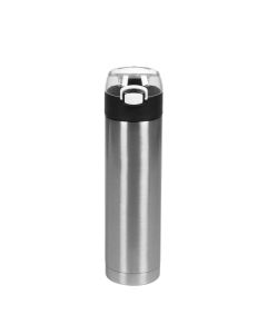 Office 1 Бутилка Metropolis, метална, двустенна, 500 ml, сребриста