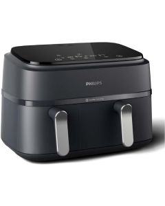 PHILIPS Airfryer Series 3000 с двойна кошница, сензорен екран, Черен