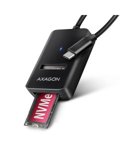 AXAGON ADM2-CM, USB 3.2 Gen 2 към M.2 NVMe/SATA, 10Gbps, UASP, черен