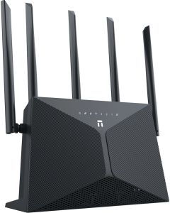 Безжичен рутер Stonet NX30, AX3000, WiFi 6, 4x GbE ports, 5x 5dBi антени