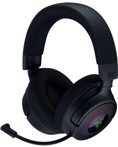 Геймърски Razer Kraken V4, Безжични, 2.4 GHz, BТ 5.3, 32 Ohms, 98 dB, 40 mm, 28 000 Hz, Черен