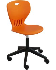Ученически стол RFG Maxima Move Black, полипропилен, до 120 kg, оранжев