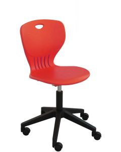 Ученически стол RFG Maxima Move Black, полипропилен, до 120 kg, червен