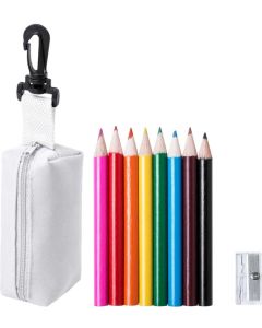 Medina Моливи, 8 цвята, с острилка, в бял калъф