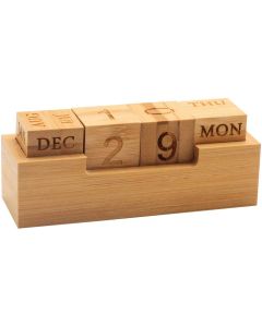 Office 1 Вечен календар Forever, бамбук, 13.5 х 4.3 х 5 cm