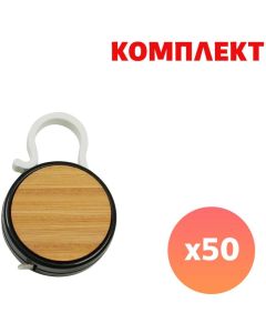 Ролетка Meter, бамбук, 1 m, черна, с пълноцветен печат, 50 броя
