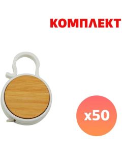 Ролетка Meter, бамбук, 1 m, бяла, с пълноцветен печат, 50 броя