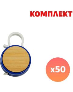 Ролетка Meter, бамбук, 1 m, синя, с пълноцветен печат, 50 броя