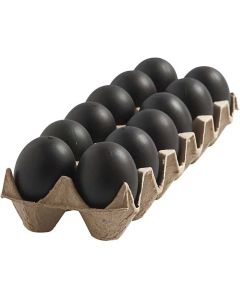 Creativ Company Яйца, пластмасови, 6 cm, черни, 12 броя