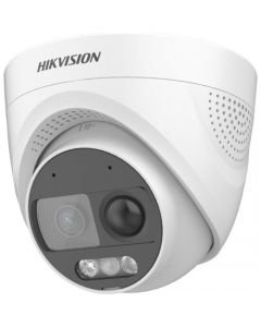 HikVision DS-2CE72DF3T-PIRXOS, 2MP ColorVu PIR Siren Audio Fixed Turret Camera