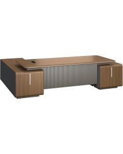 Бюро RFG Parma, 2800 х 2050 х 760 mm, ПДЧ 50 mm, орех и перлен графит