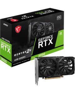 MSI Video Card Nvidia GeForce RTX 3050 VENTUS 2X E 6G OC, 6GB GDDR6, 96bit