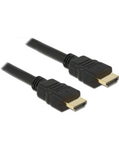Delock High Speed, HDMI към HDMI, Екраниран, 4K UHD, 10.2 Gbit/s, 0.25 m, Черен