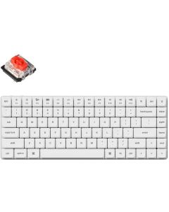 Геймърска механична клавиатура Keychron K3 Pro White QMK-VIA - Red Switch, Бяла