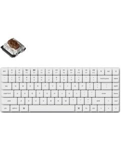 Геймърска механична клавиатура Keychron K3 Pro White QMK-VIA - Brown Brown, Бяла