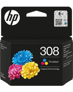 HP 308 Tri-color Original Ink Cartridge