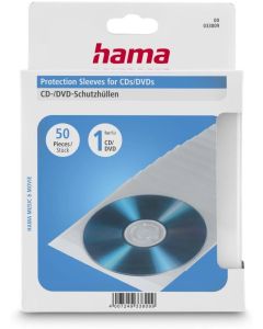HAMA Предпазни пликове за CD-DVD, 50 бр, прозрачни